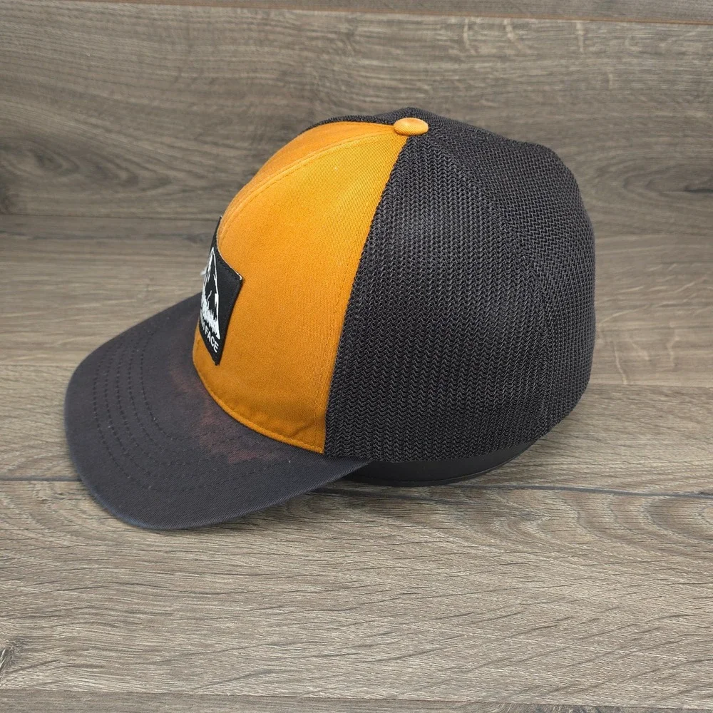The North Face Hat Cap Mens Fitted L XL Orange Black Outdoor Lifestyle Hike Camp